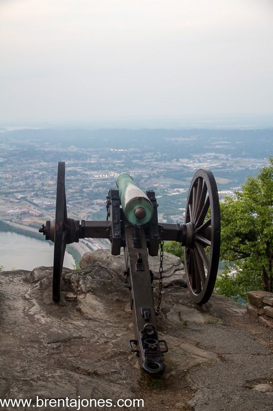 Historic cannon overlooking the valley